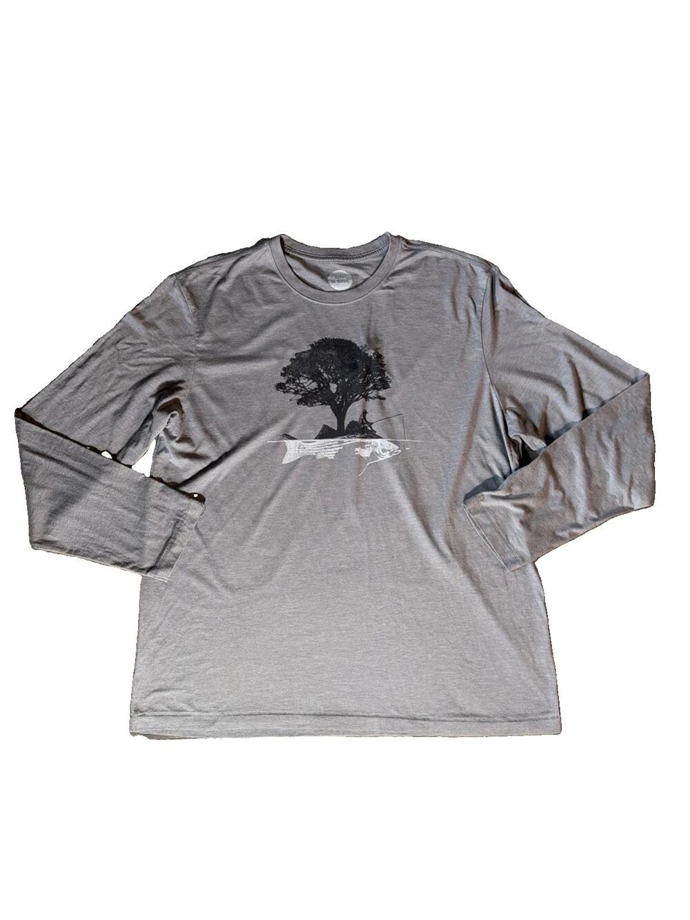 Life is Good Sz XL Keep It Reel Fly Fishing Graphic Long Sleeve Shirt Fisherman